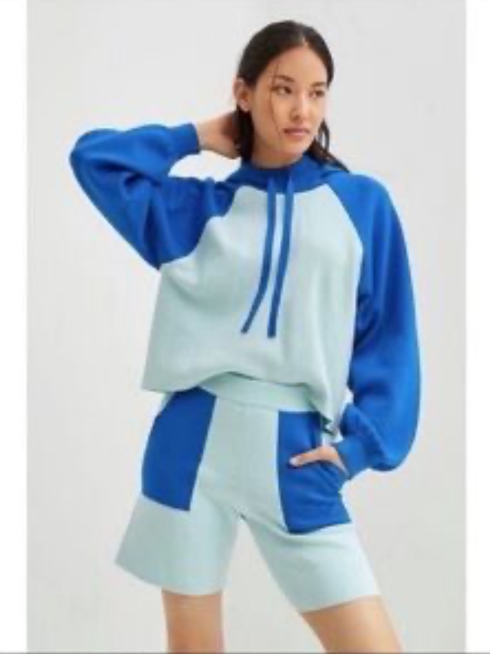 Anthropologie colorblock Shorts Set